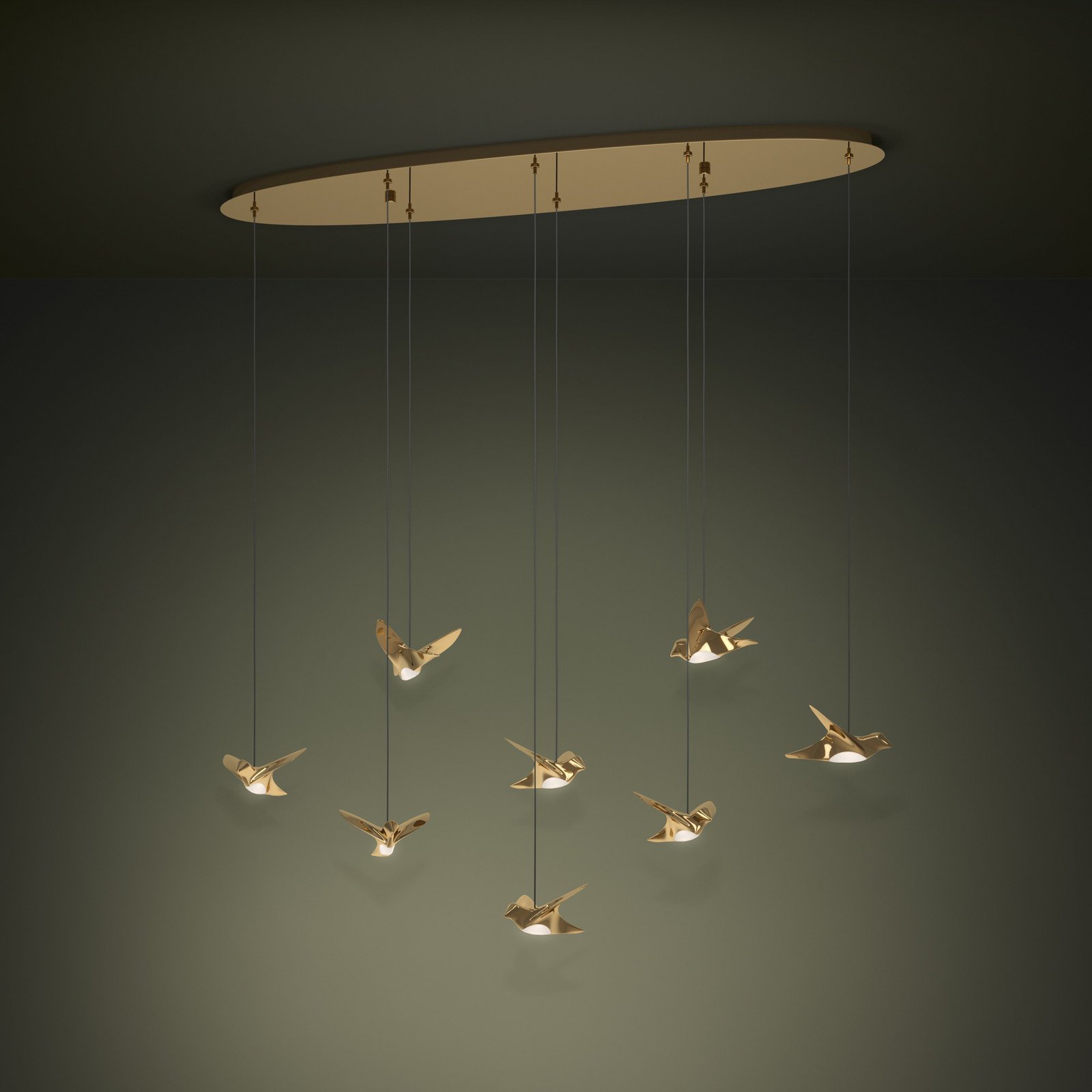 EGLO Stars Of Light Lampă suspendată LED Paratebueno alamă 8 becuri - Camera de zi / sufragerie - Design - Metal