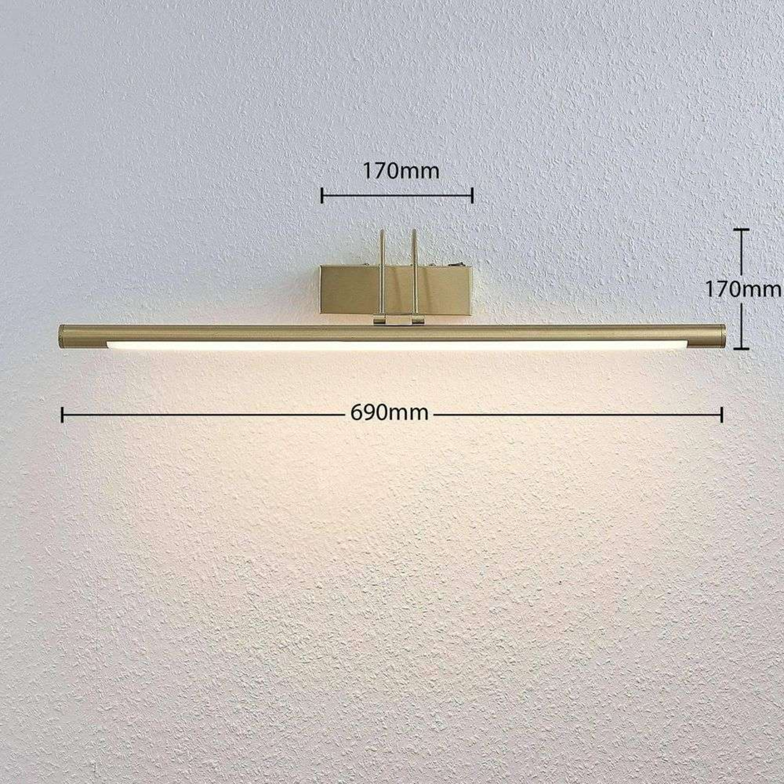 Mailine LED Nástenné Svietidlo Brass - Lindby