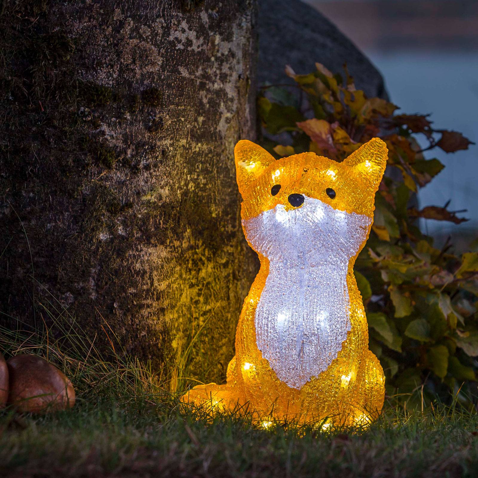Konstsmide Christmas LED-ljusfigur räv för utomhusbruk