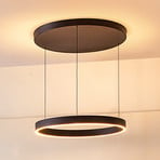 Lucande LED-hänglampa Philine, Ø 60 cm, svart, järn