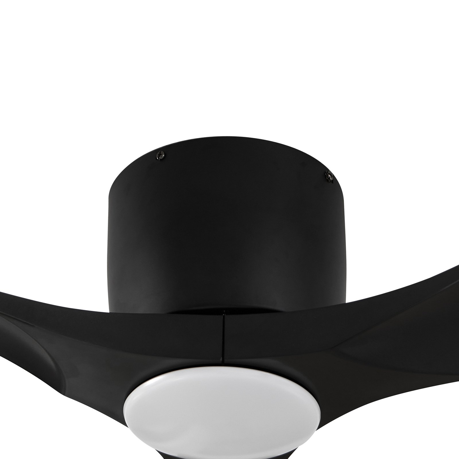 Lucande Smart LED-Deckenventilator Moneno, schwarz, DC, Tuya
