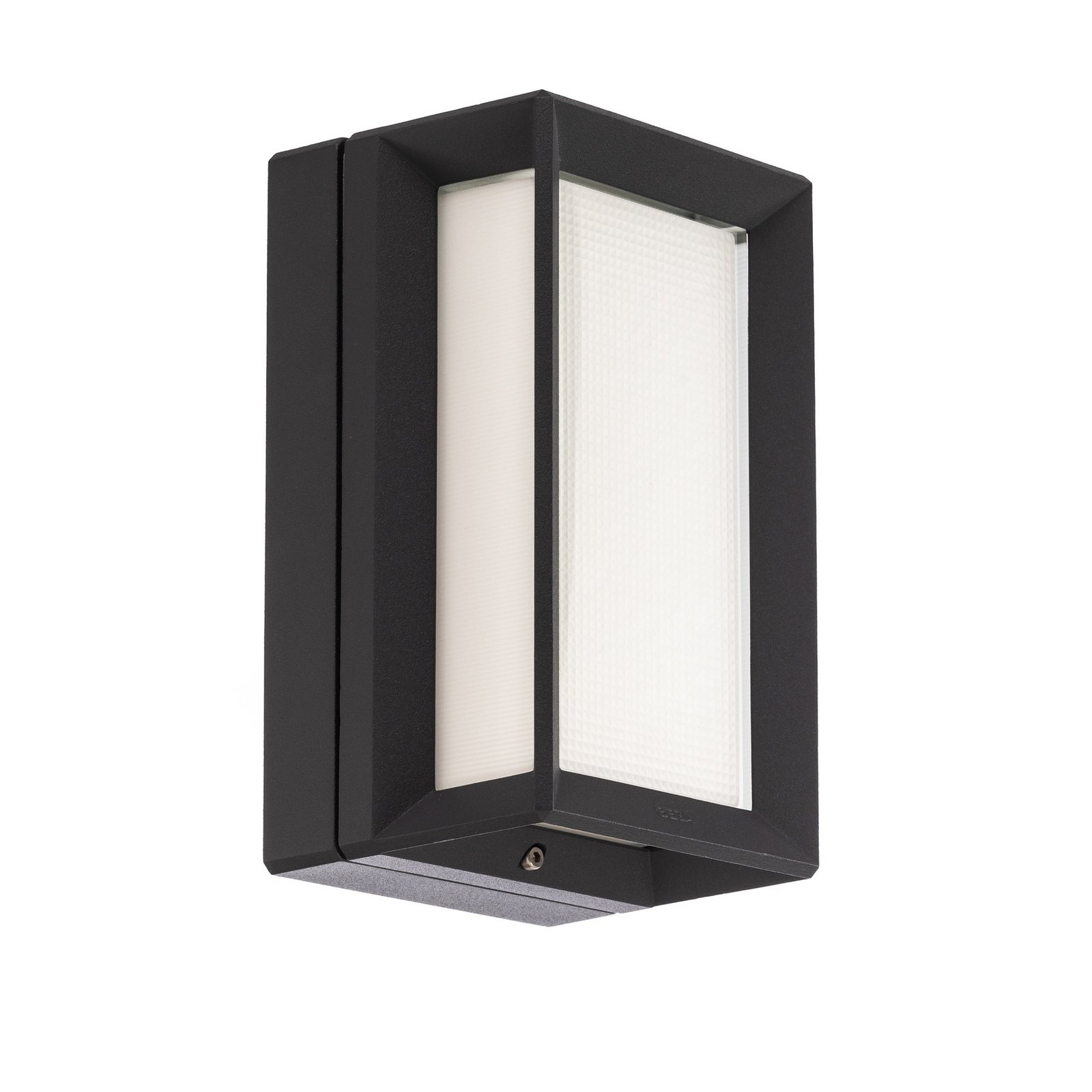 BEGA LED outdoor wall light 22750 K3, graphite, cast aluminium. Glass