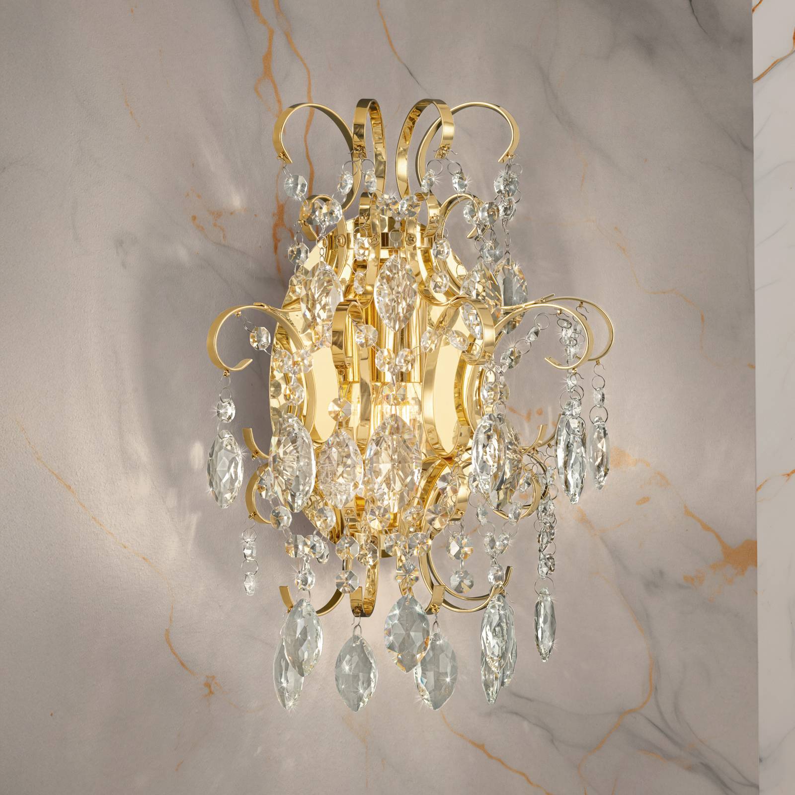 Applique murale Stars of Light Fenoullet, laiton, hauteur 37 cm
