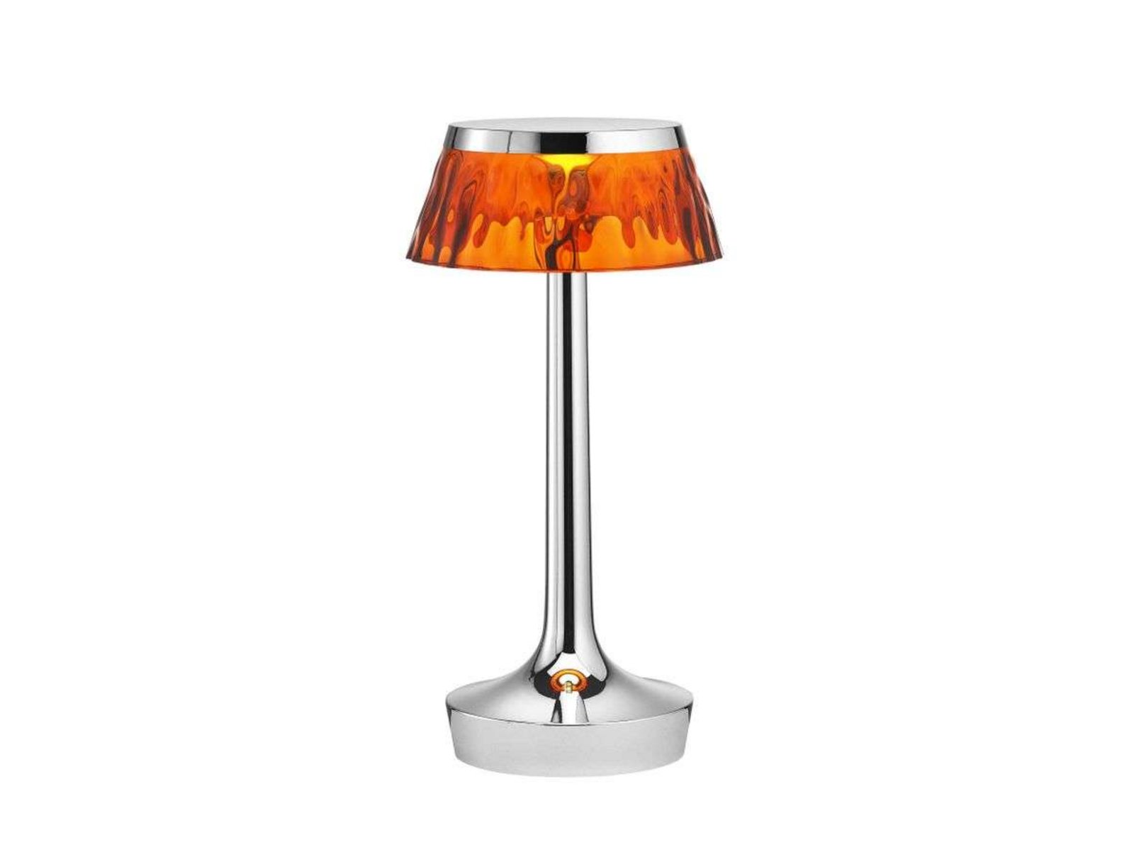 Bon Jour Unplugged Lampă de Masă Chrome/Amber - Flos