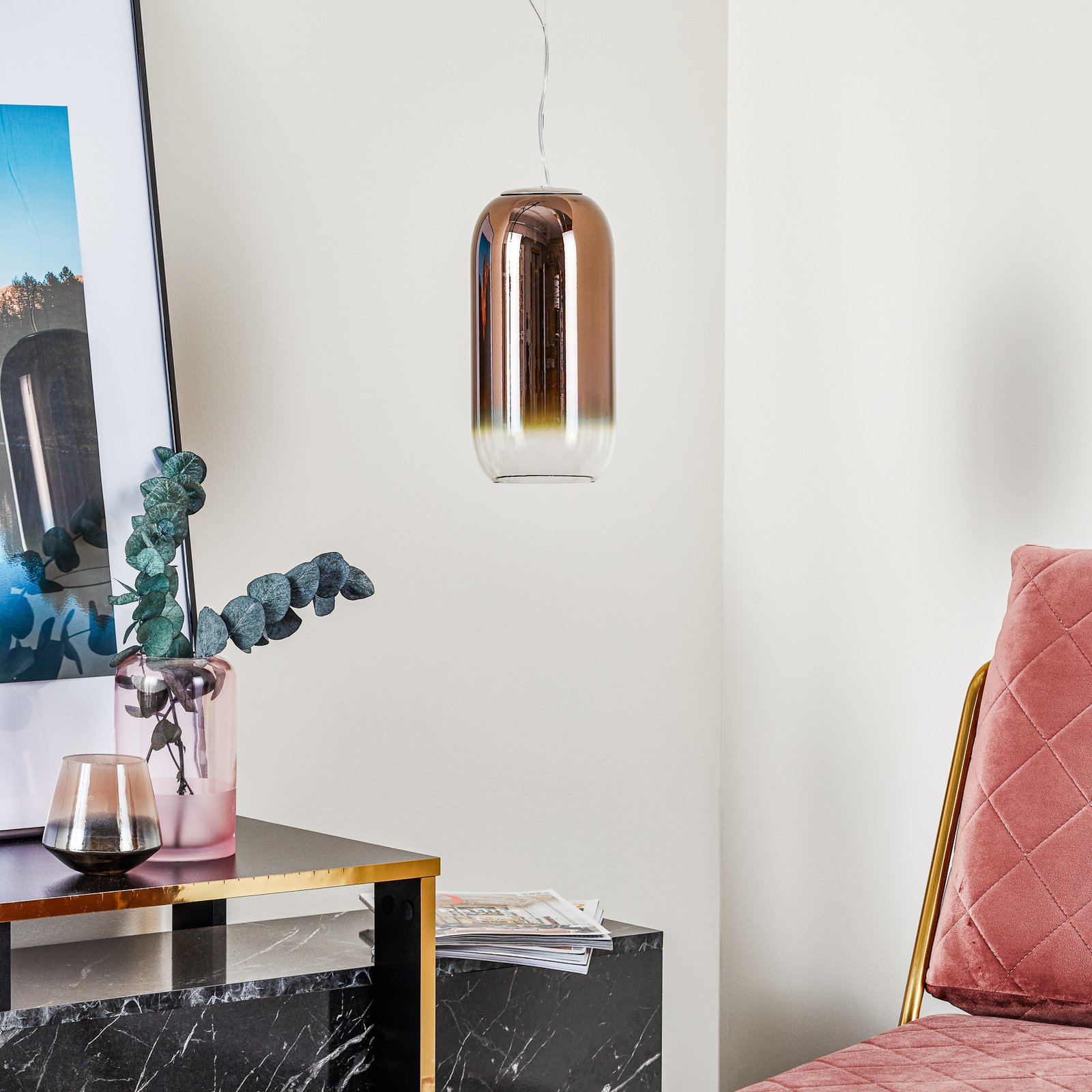 Gople Mini Suspension Copper/Black - Artemide
