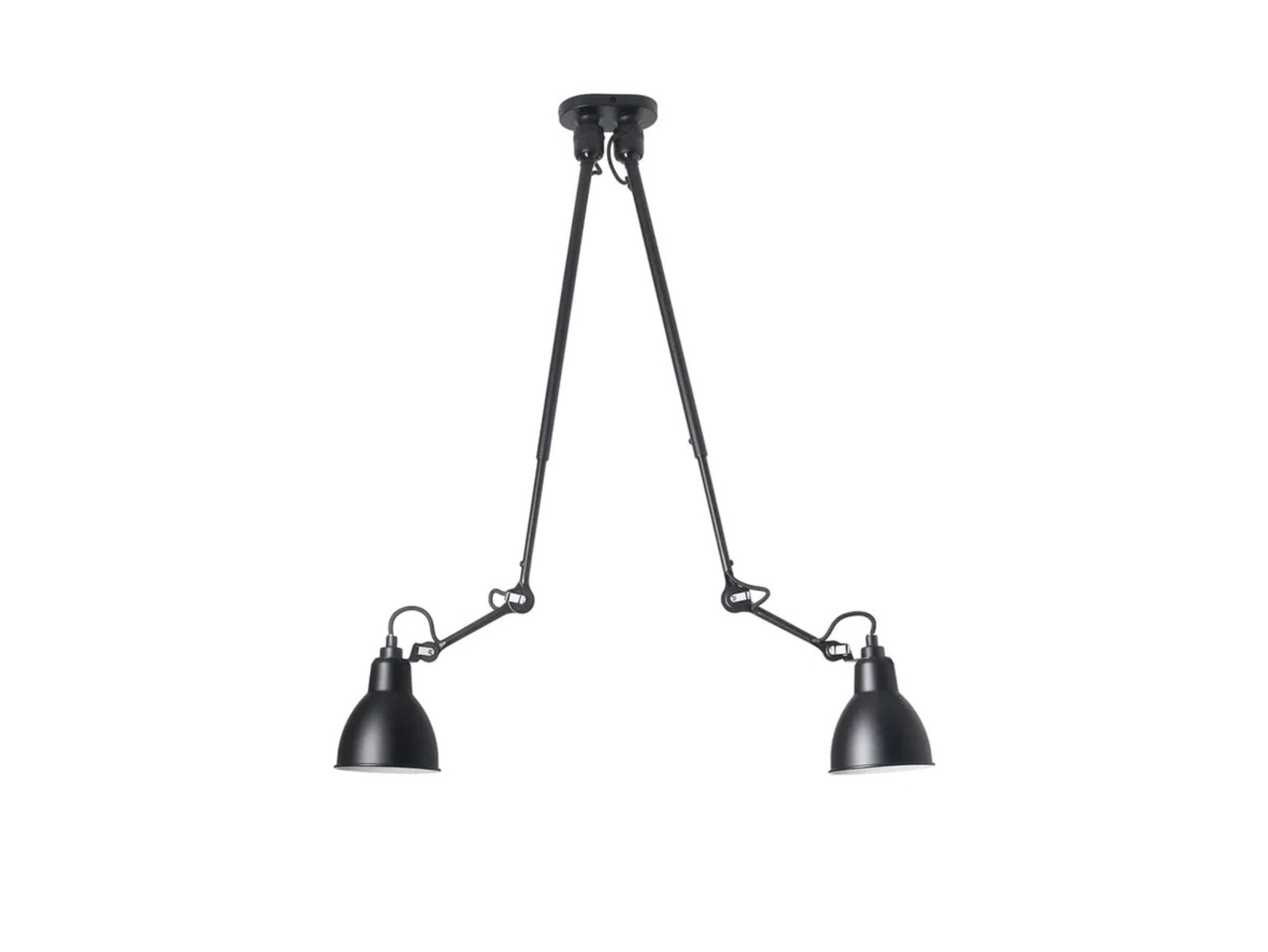 302 Dvostruko Stropna lampa Crna - Lampe Gras