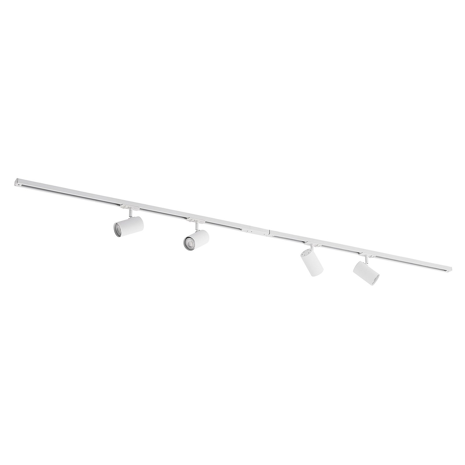 Lindby Ties 1-fase-railsysteem, 4-lamps, wit