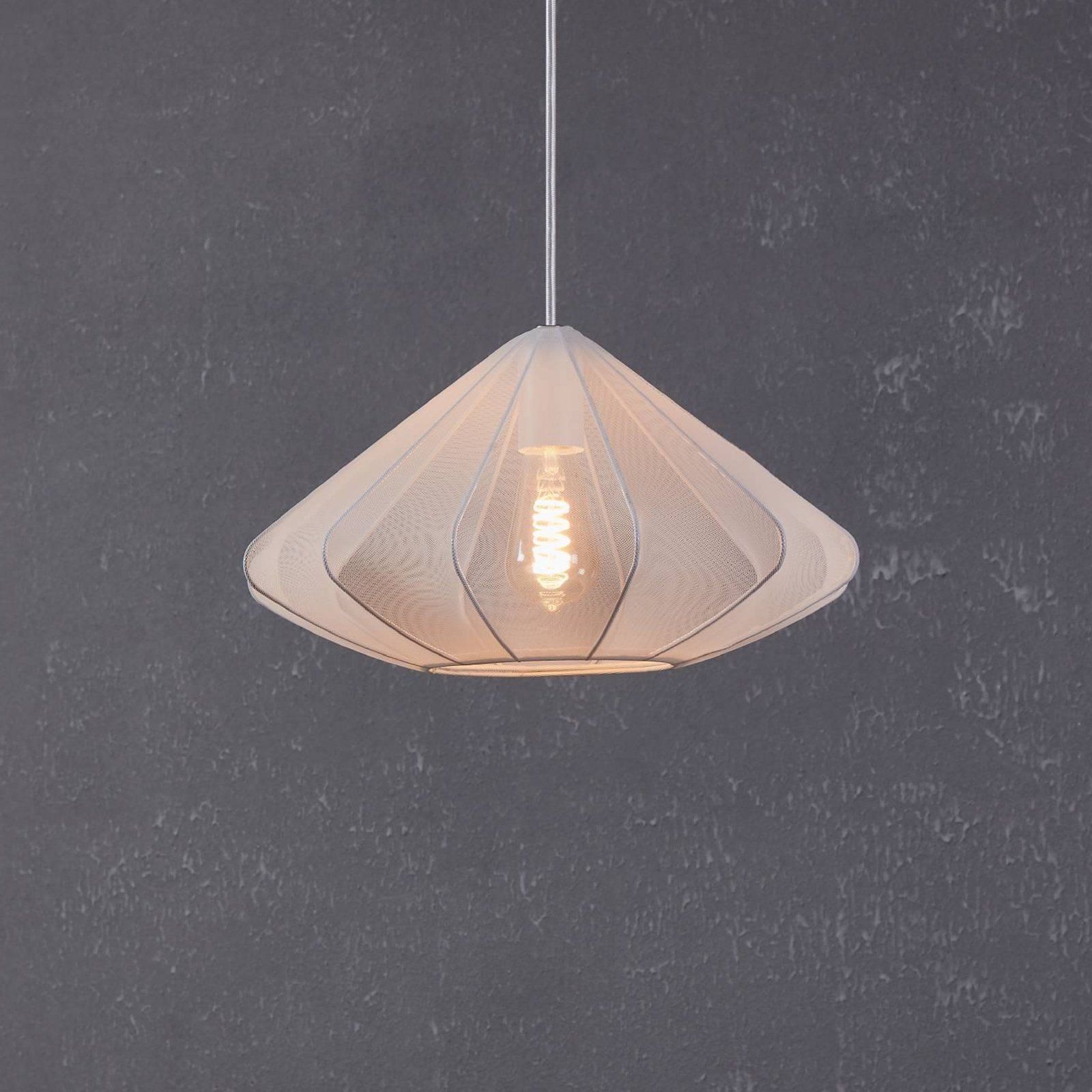 Dolwen pendant light, white, Ø 42.5 cm