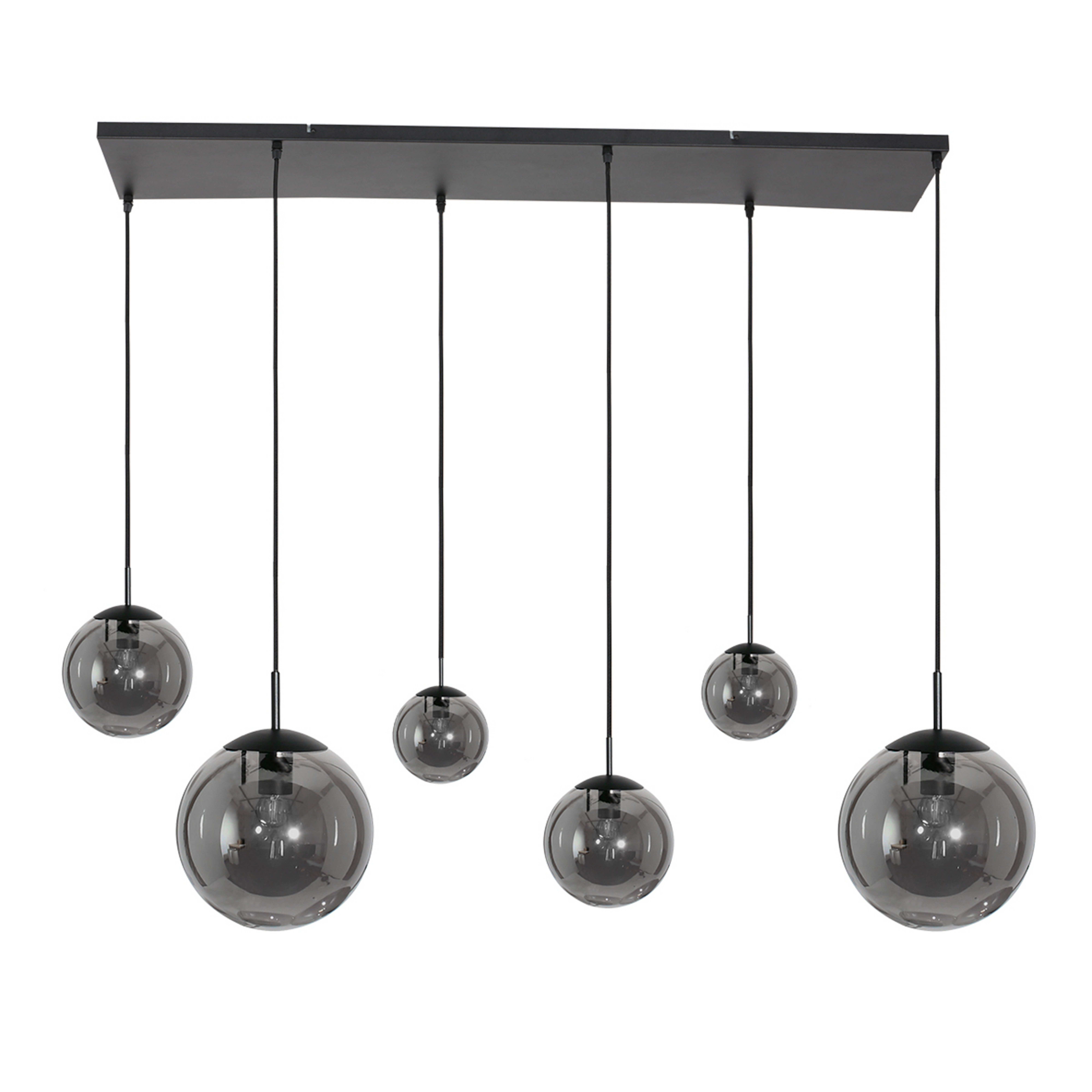 Lampa wisząca Bollique, 6-punktowa, czarna