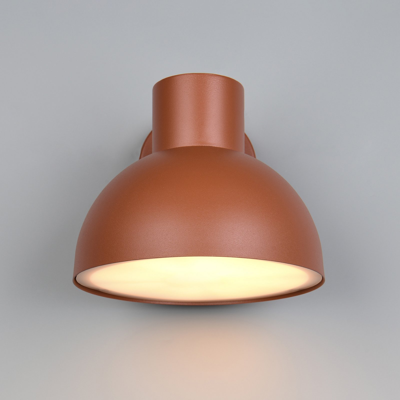 Elbe outdoor wall light, apricot, die-cast aluminium, E27