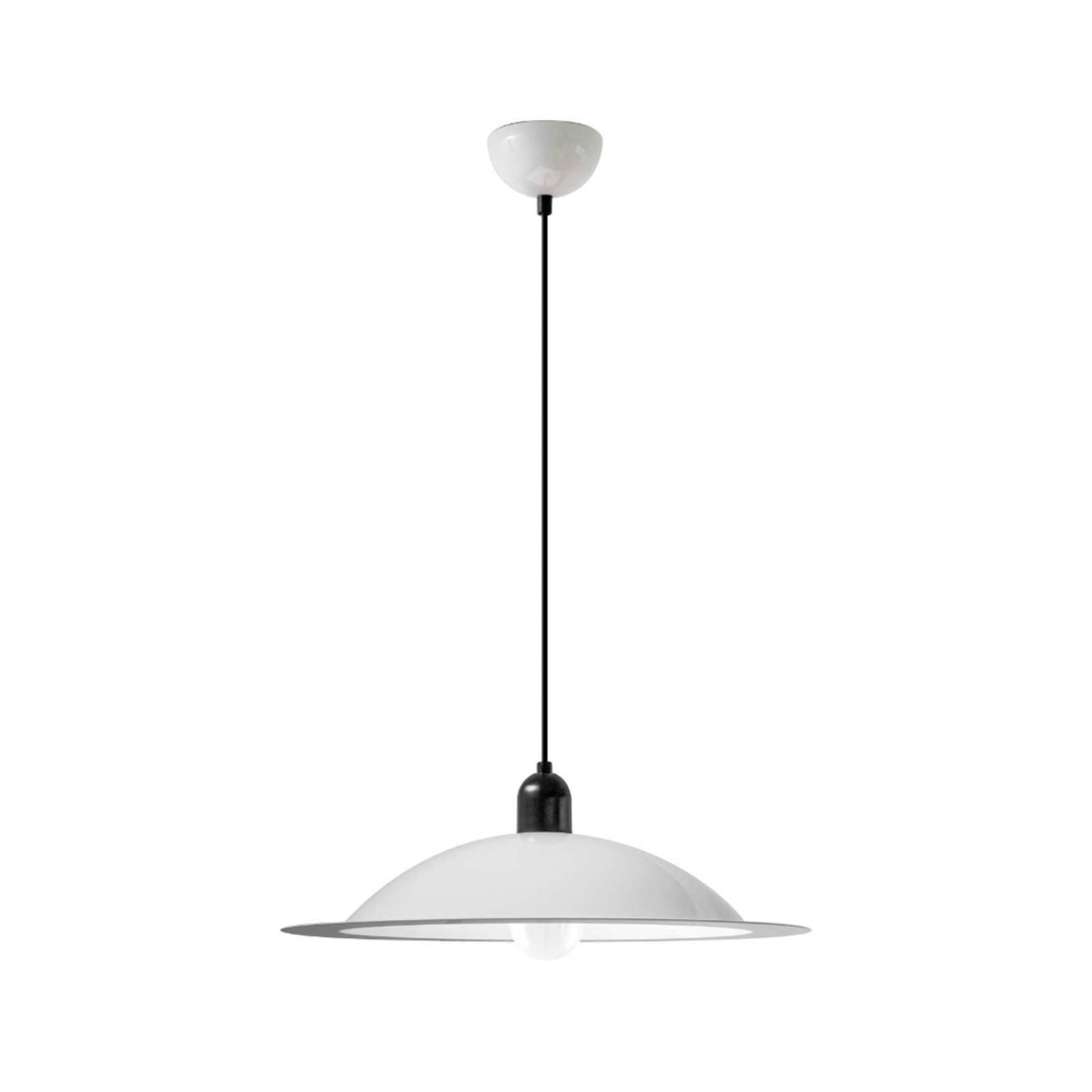Stilnovo Závěsná lampa LED Stilnovo Lampiatta, Ø 50 cm, bílá