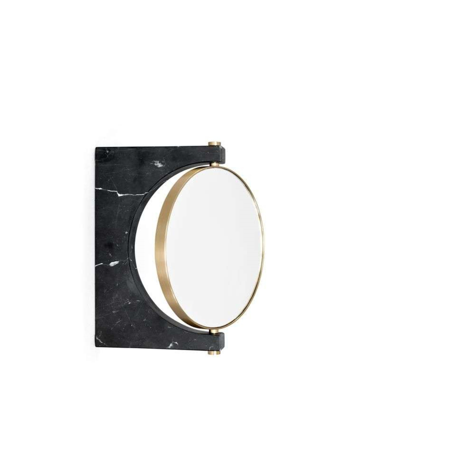 Pepe Marble Tükör Fal Brass/Black - Audo Copenhagen