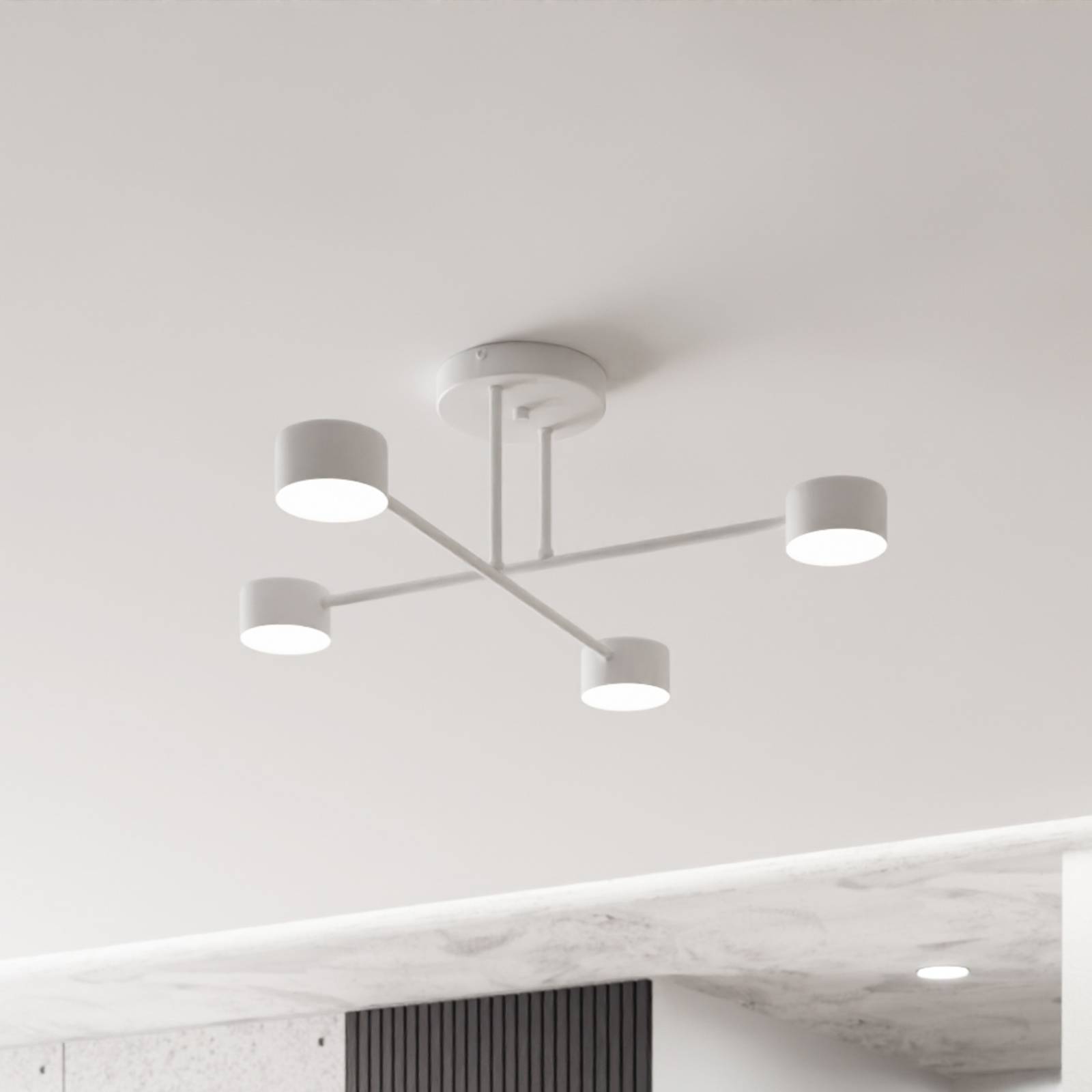 Lampa sufitowa Modus 4, stal, 4-punktowa, GX53, biały