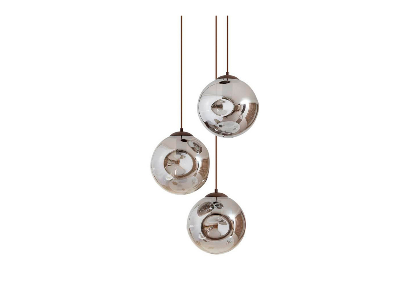 Valentina 3 Round Riippuvalaisin Smoked Grey/Coffee - Lindby