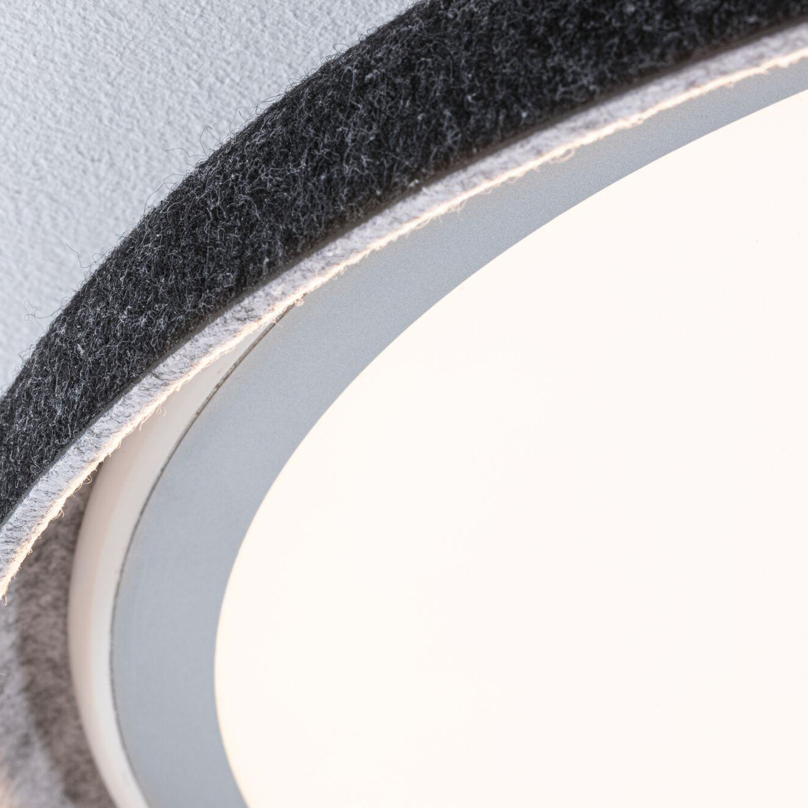 Paulmann LED ceiling lamp Zarina, anthracite, felt, 3-step dimmable