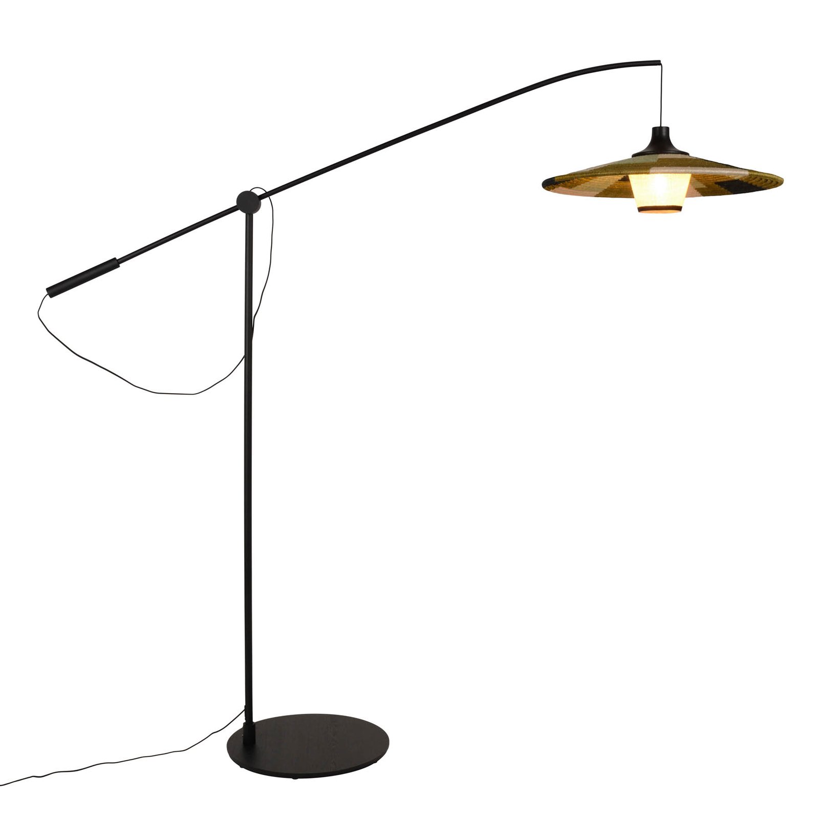 Forestier Parrot Stehlampe mit Abacá-Schirm