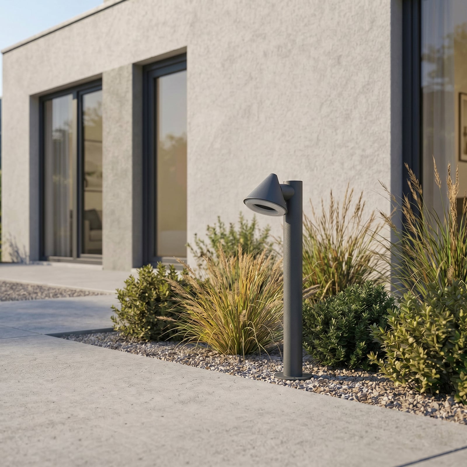 Soran LED ösvény világítás, fém, magasság 60 cm, fekete, IP44 – Lindby