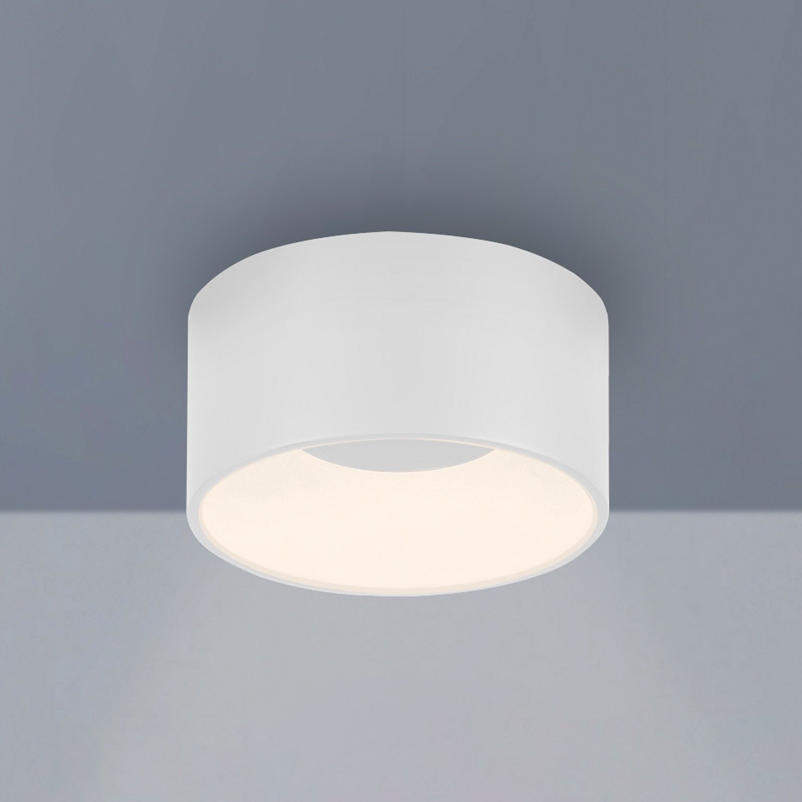 JUST LIGHT. DOAR LUMINĂ. Plafonieră cu LED Tanika albă Ø 16 cm dimabilă - Camera de zi / sufragerie - modern - Plastic