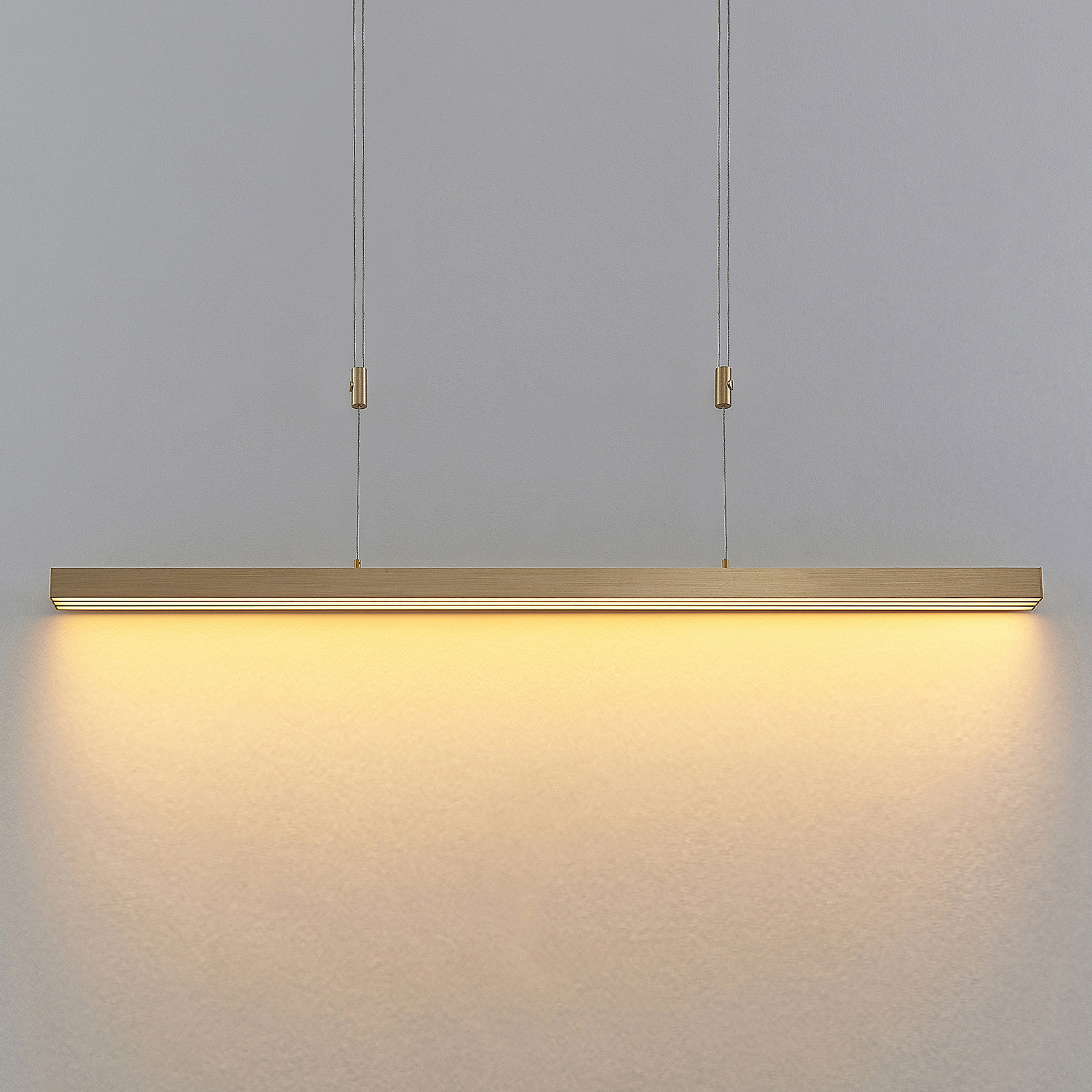 Merrit LED hanging light, adjustable, matt brass