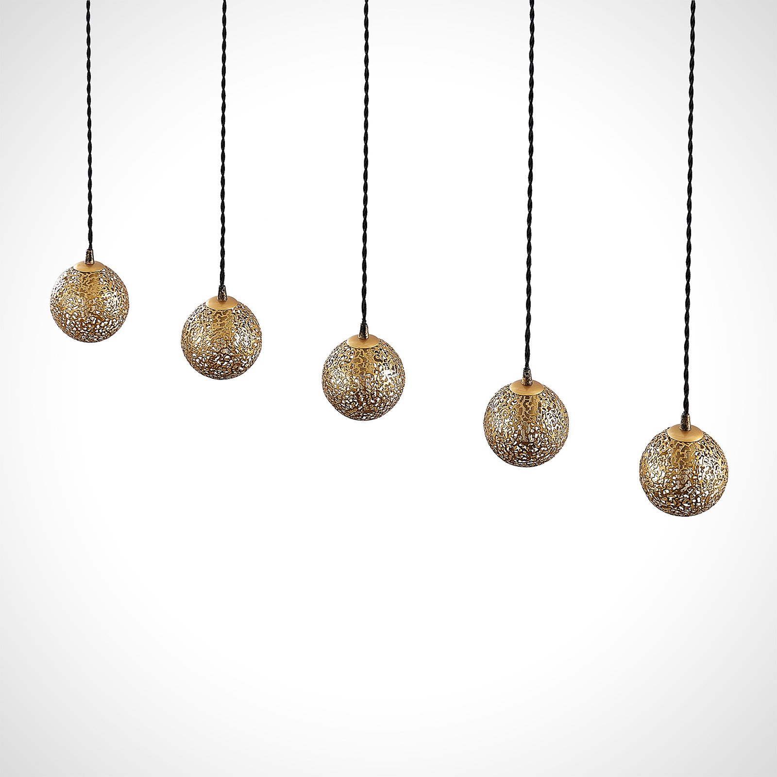 Zale 5 Lampa Wisząca Gold/Black - Lucande