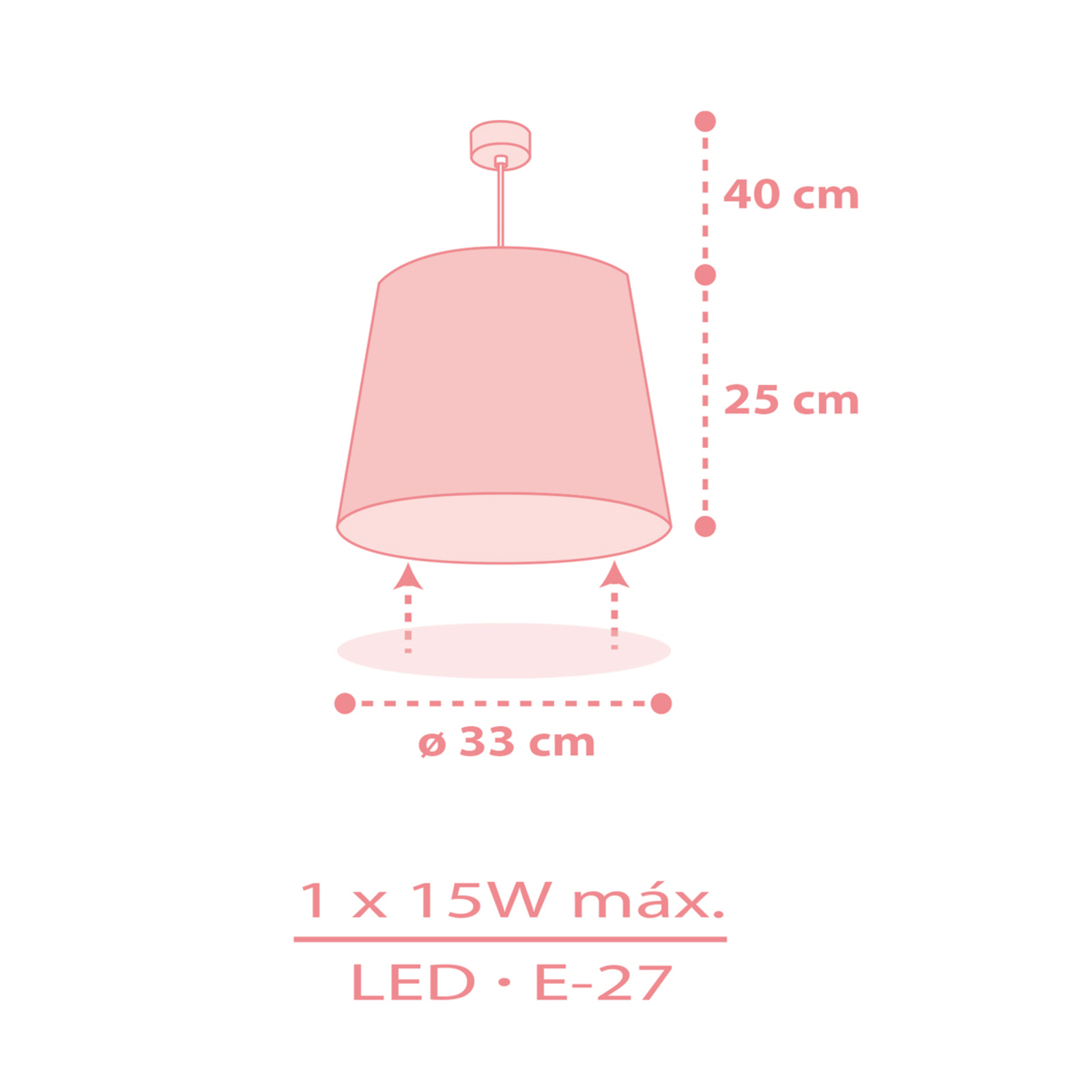 Dalber Star Light hanglamp voor kinderen roze