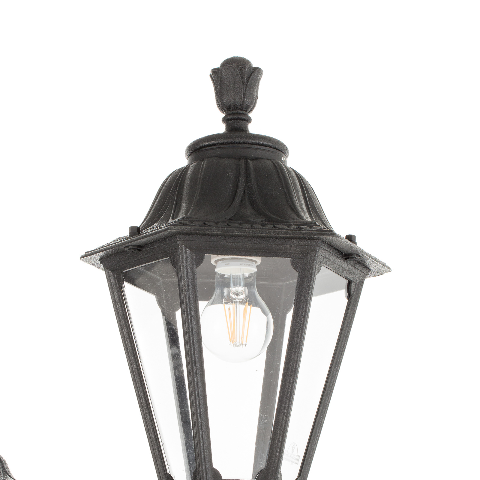 Fumagalli Ricu Bisso/Rut 2L LED post light 8 W 2,700 K black, resin, acrylic, E27, 8 W, energy efficiency: A+, L: 69 cm, H: 250 cm