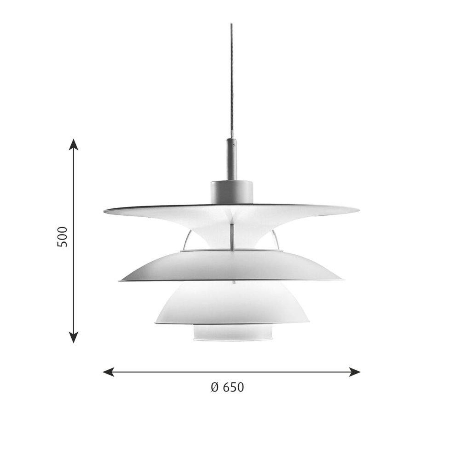 PH 6½-6 Visilica Bijela - Louis Poulsen