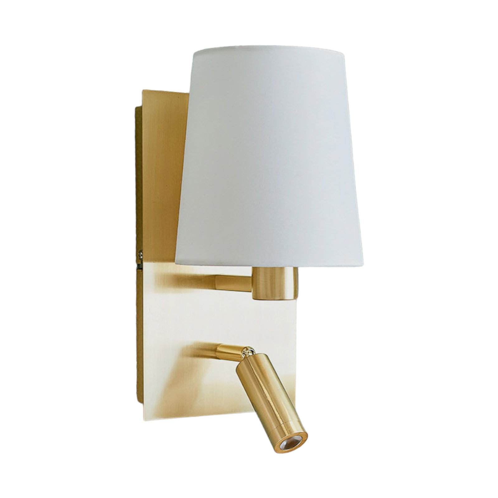 Aiden Vegglampe White/Brass - Lindby