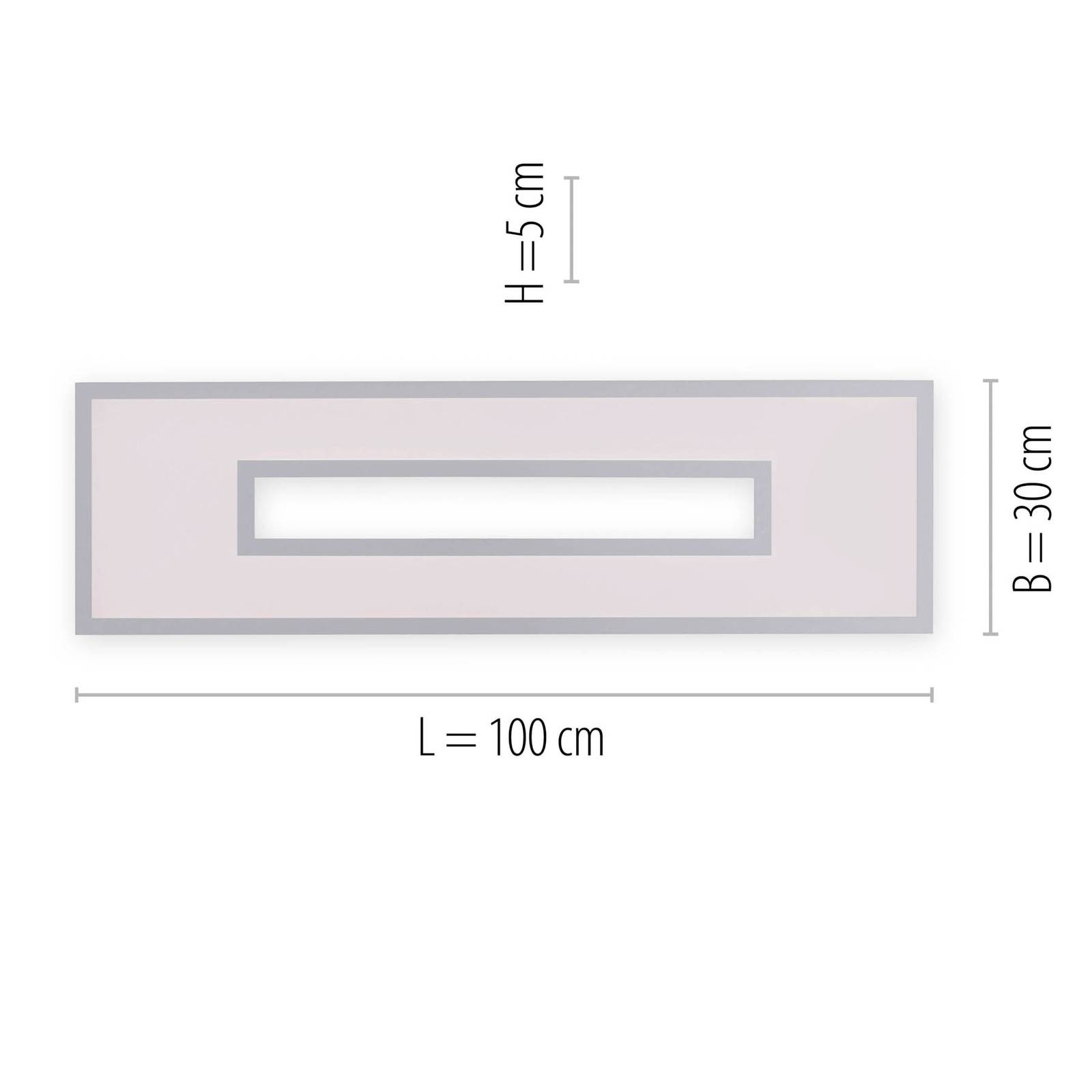 Lampa sufitowa LED Recess, prostokątna, RGBW