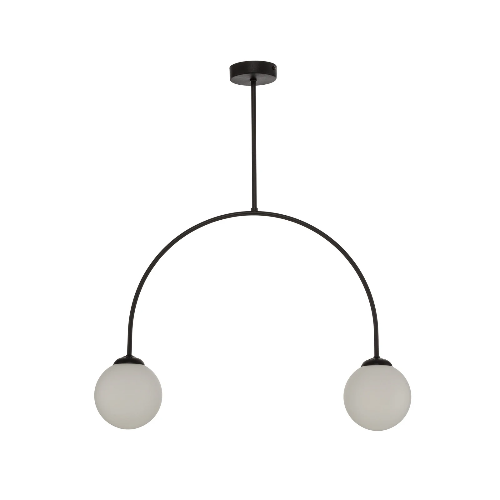Deckenleuchte Archie, schwarz, Länge 68 cm, Metall, 2-flg.