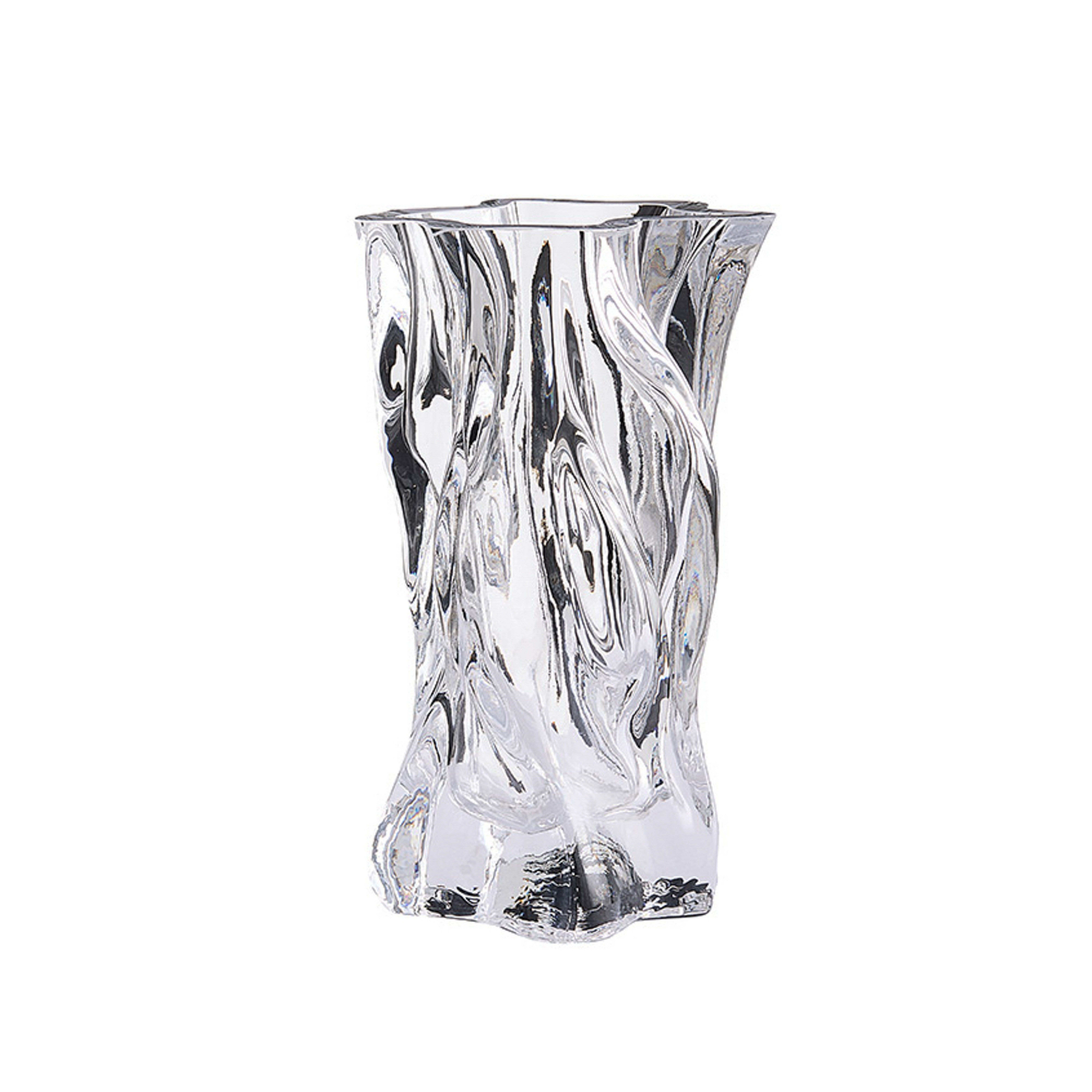 Vena Vase, klar, højde 25 cm, længde 15 cm, glas – AYTM