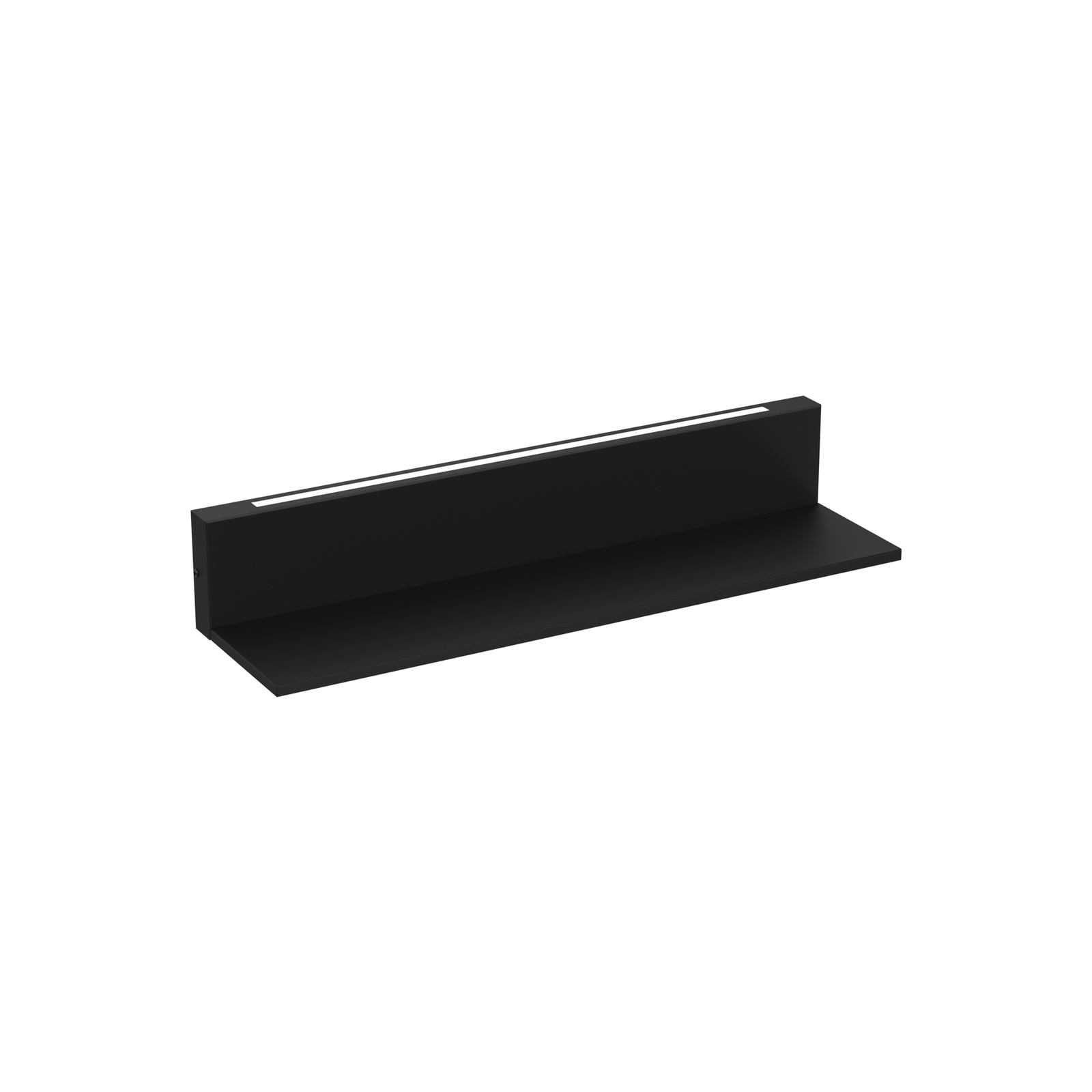 Shelf wall light, black, steel, 60 cm long, 2 x LED