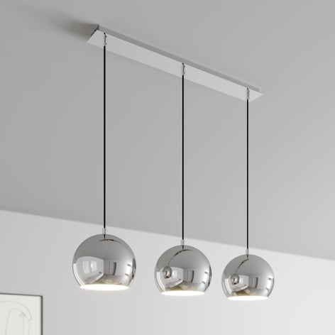 Bulb Linear Chrome Lights Co Uk, Triple Pendant Chrome Kitchen Island Light