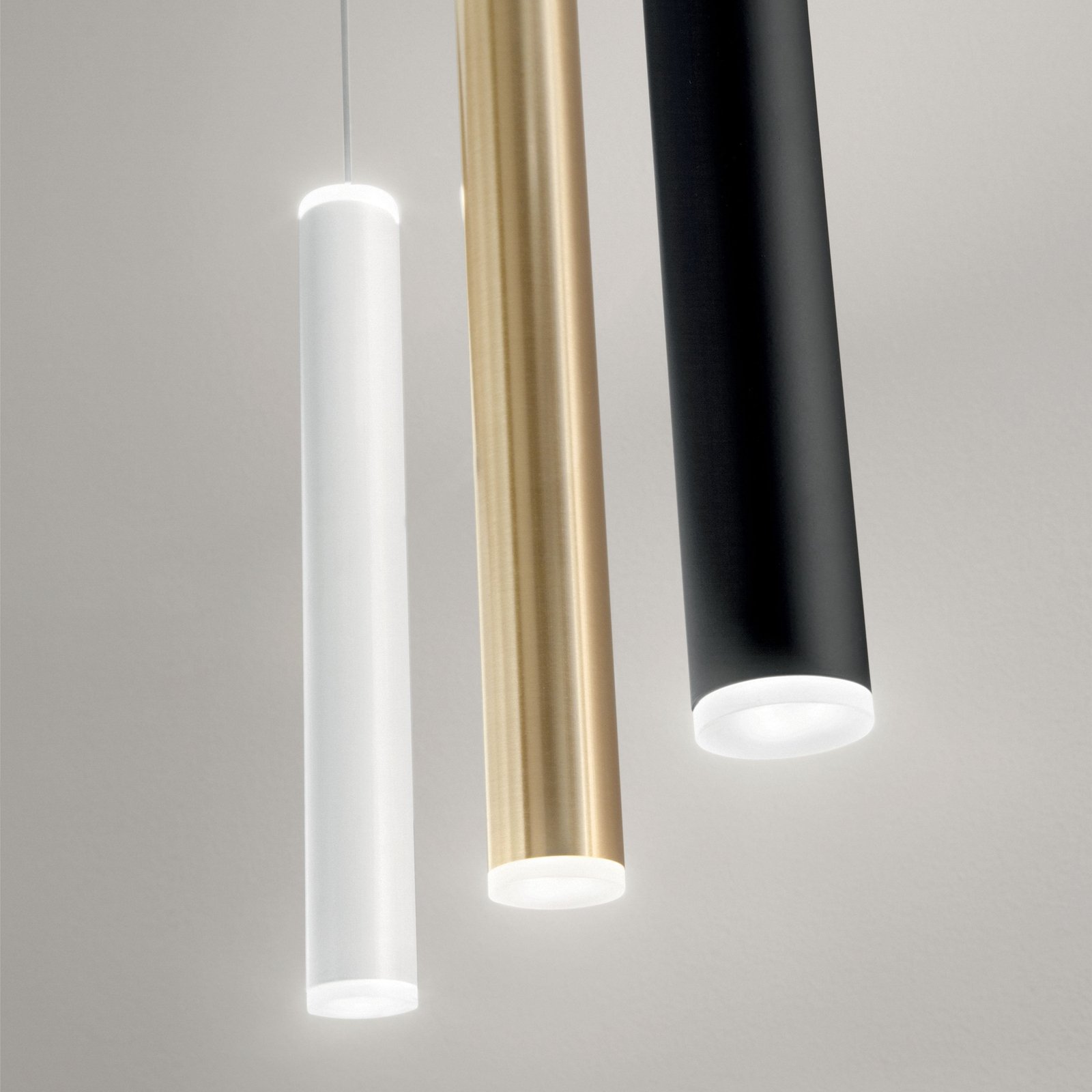 LED viseča svetilka Prado, 1-svetlobna, črna, z možnostjo zatemnitve
