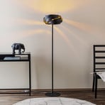 Podna lampa Vento, crna, metal, E27, Ø 40 cm