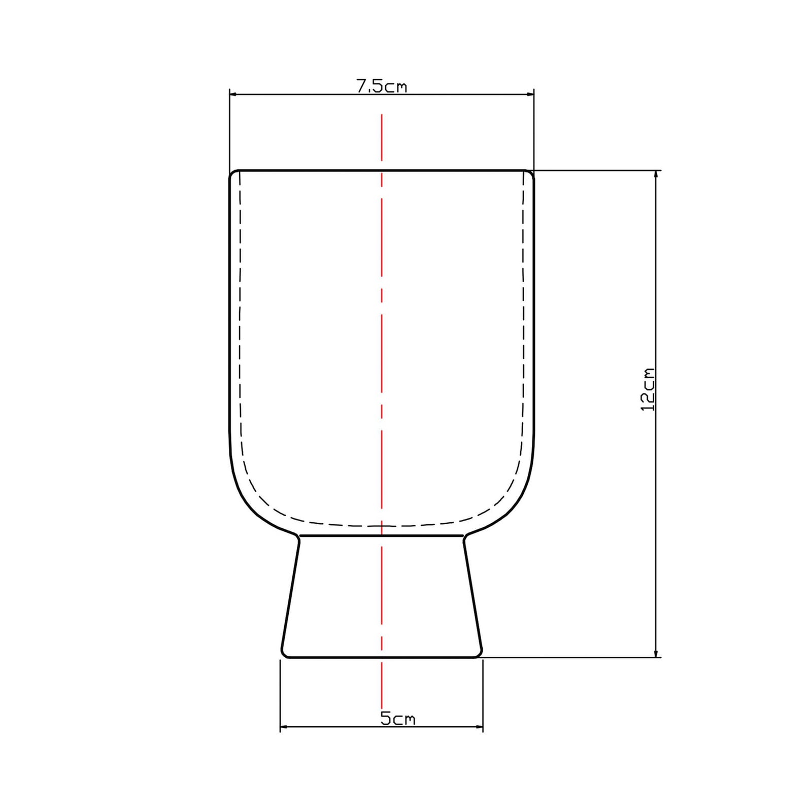 HDRich Bicchiere da acqua 12 x 8 cm in vetro soffiato, set da 4 - House Doctor