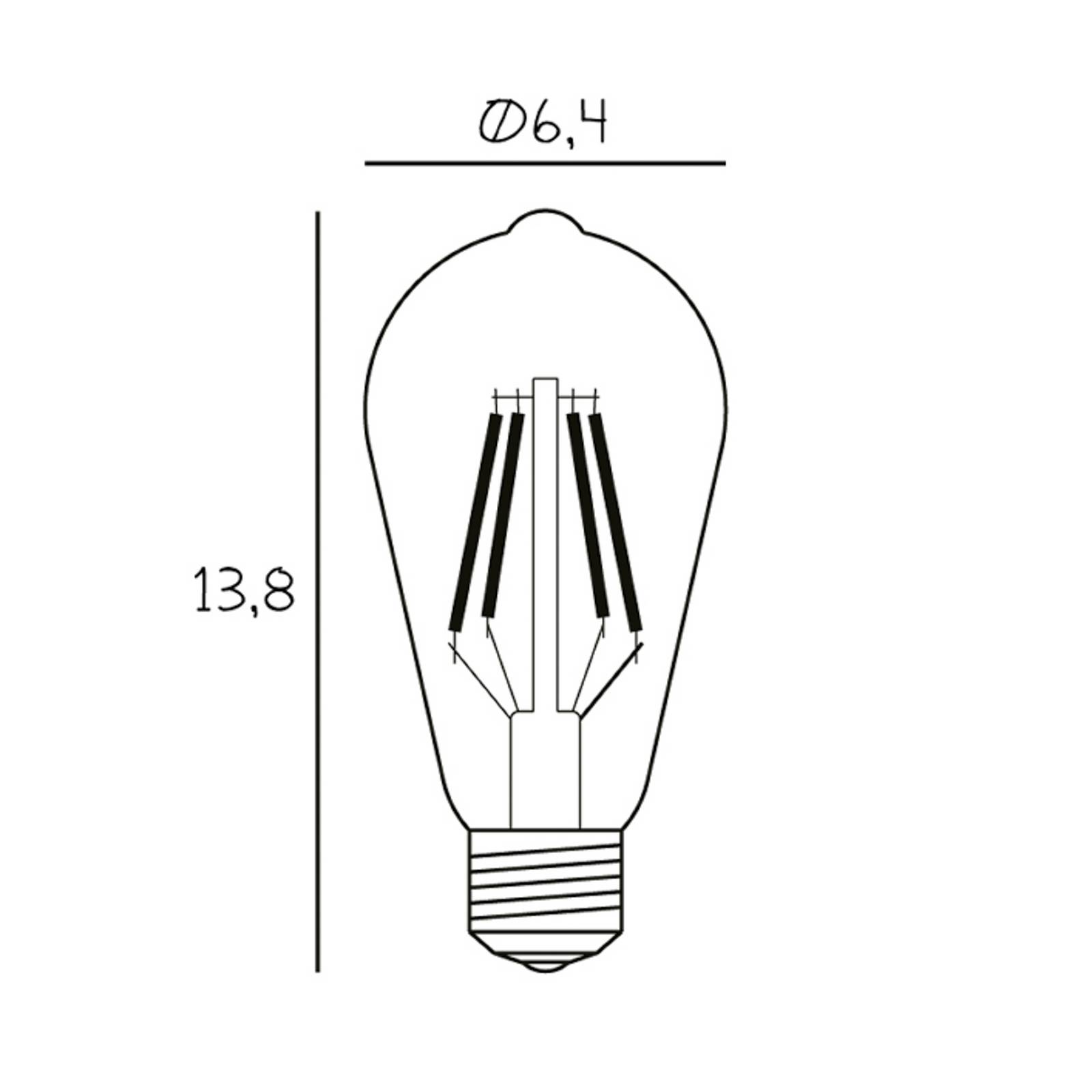 E-shop LED žiarovka Vintage, E27, 3,5 W, 2 200 K, číra, stmievateľná