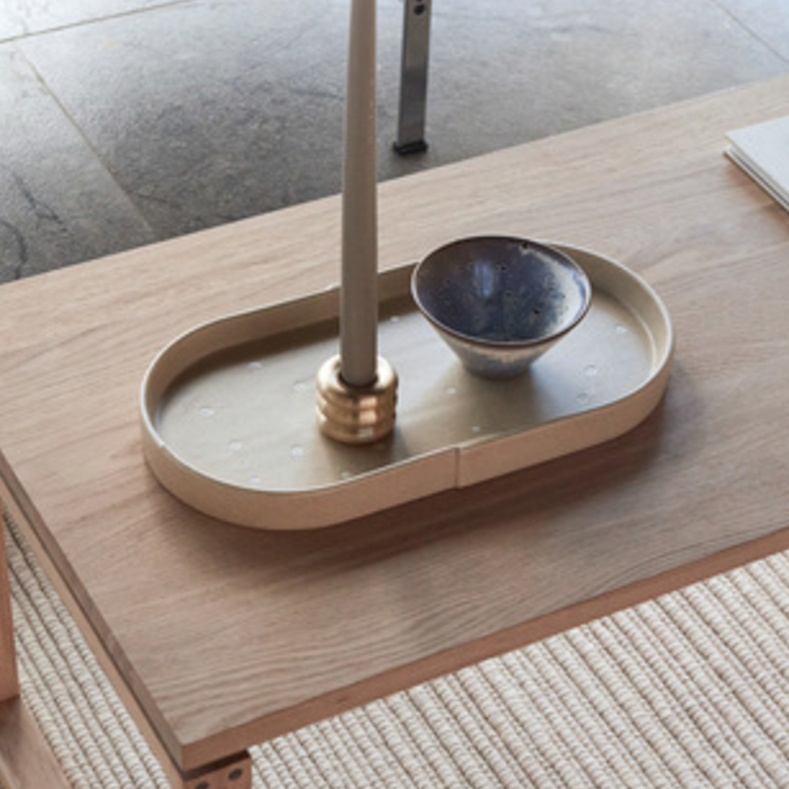 Aki Tablett, beige, Länge 34cm, Keramik - OYOY Living Design