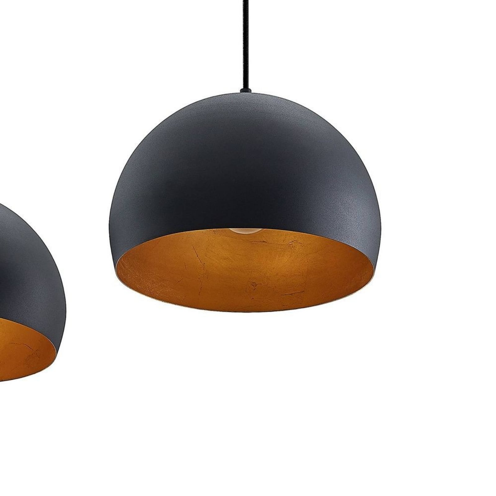 Lindby piekaramā lampa Tarjei, garums 120 cm, melna/zelta, metāls Lindby piekaramā lampa Tarjei, garums 120 cm, melna/zelta, metāls