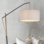 Green Sofie floor lamp with paper shade