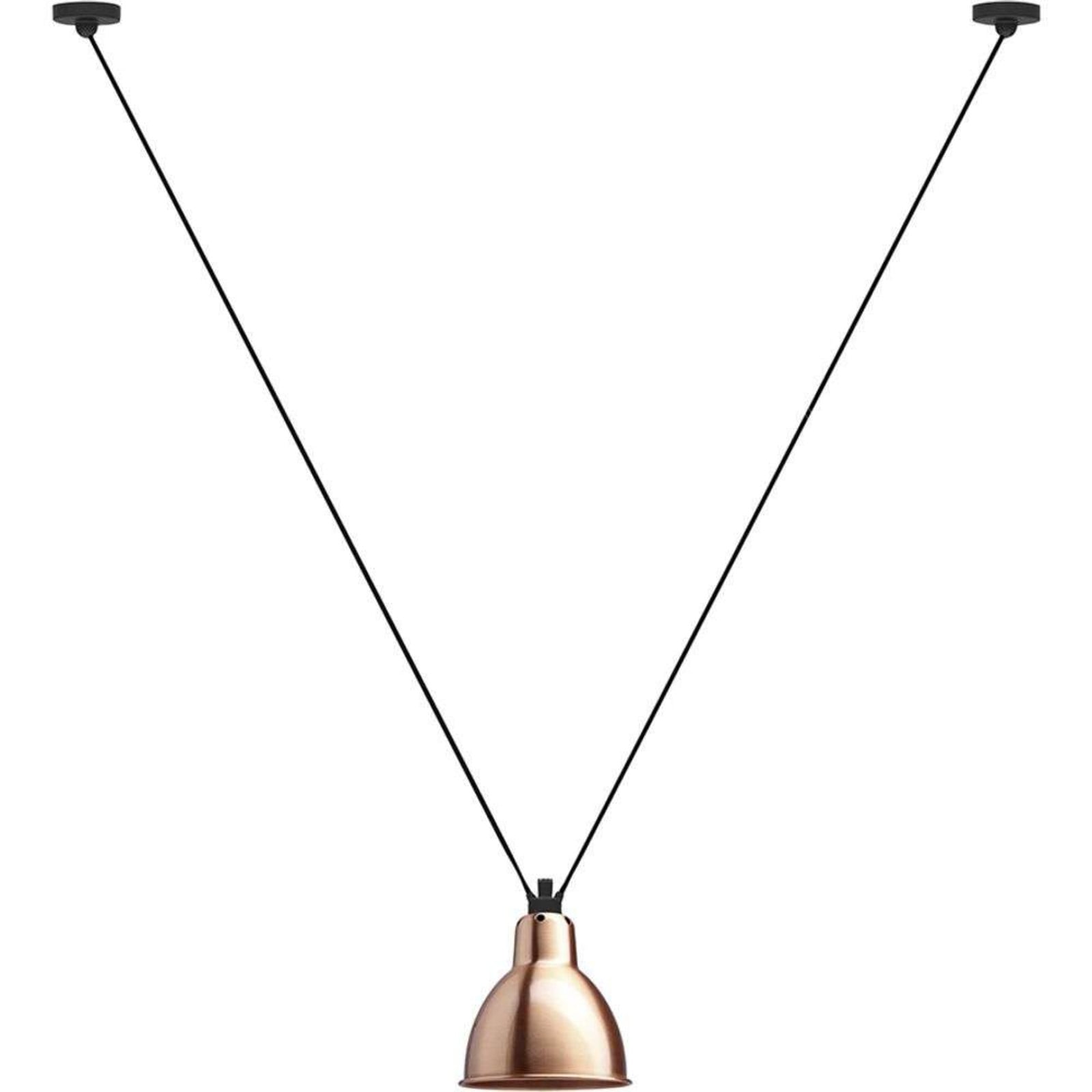 323 L Pendel Round Copper Lampe Gras - Stue - Kobber