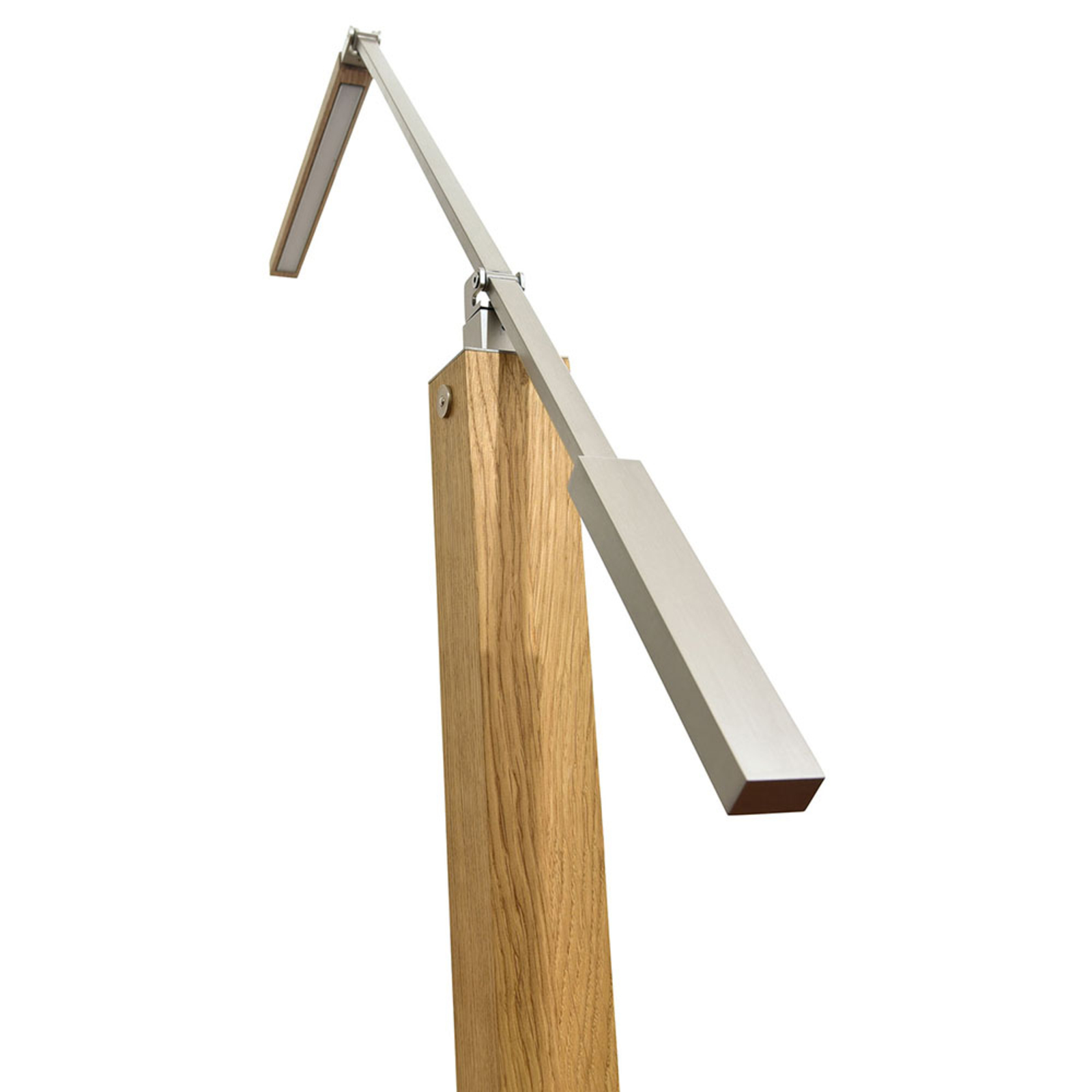HerzBlut Otto O LED table lamp oiled oak, for Workroom / Office, solid wood, metal, plastic, 7.5 W, energy efficiency: A+, H: 73 cm