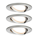 Paulmann 3 spot Nova Coin round, swivelling/dimmable