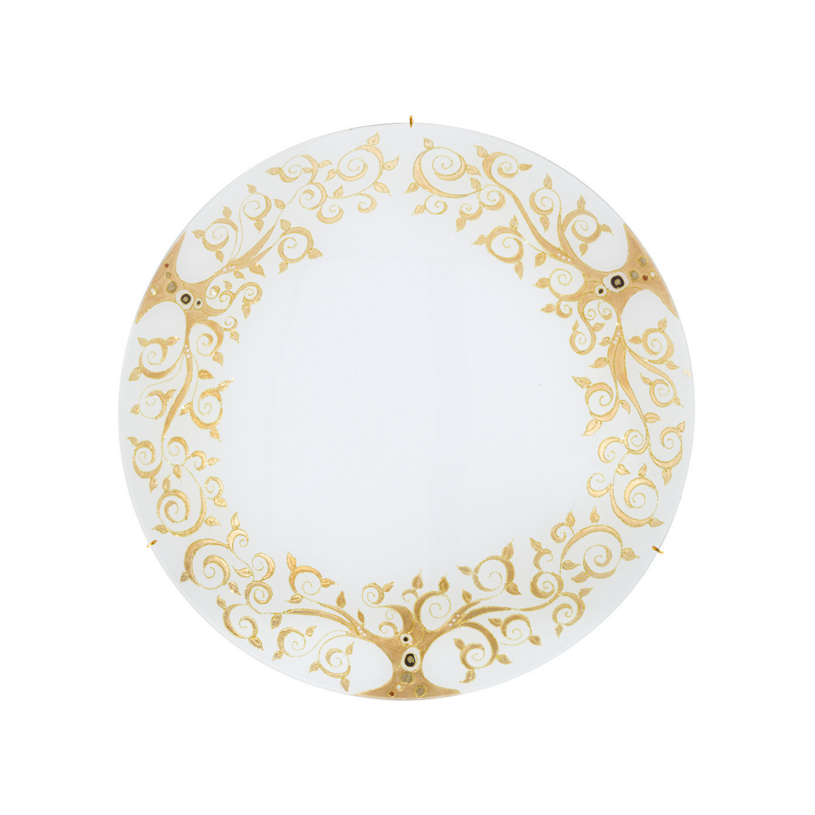 Kolarz Serena plafonieră aurie Ø 40 cm metal/vidră - Camera de zi / sufragerie - design - auriu alb - Sticlă