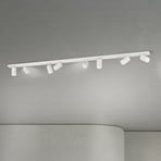 Faretto da soffitto Sean, bianco, 8 luci, acciaio, alluminio, GU10