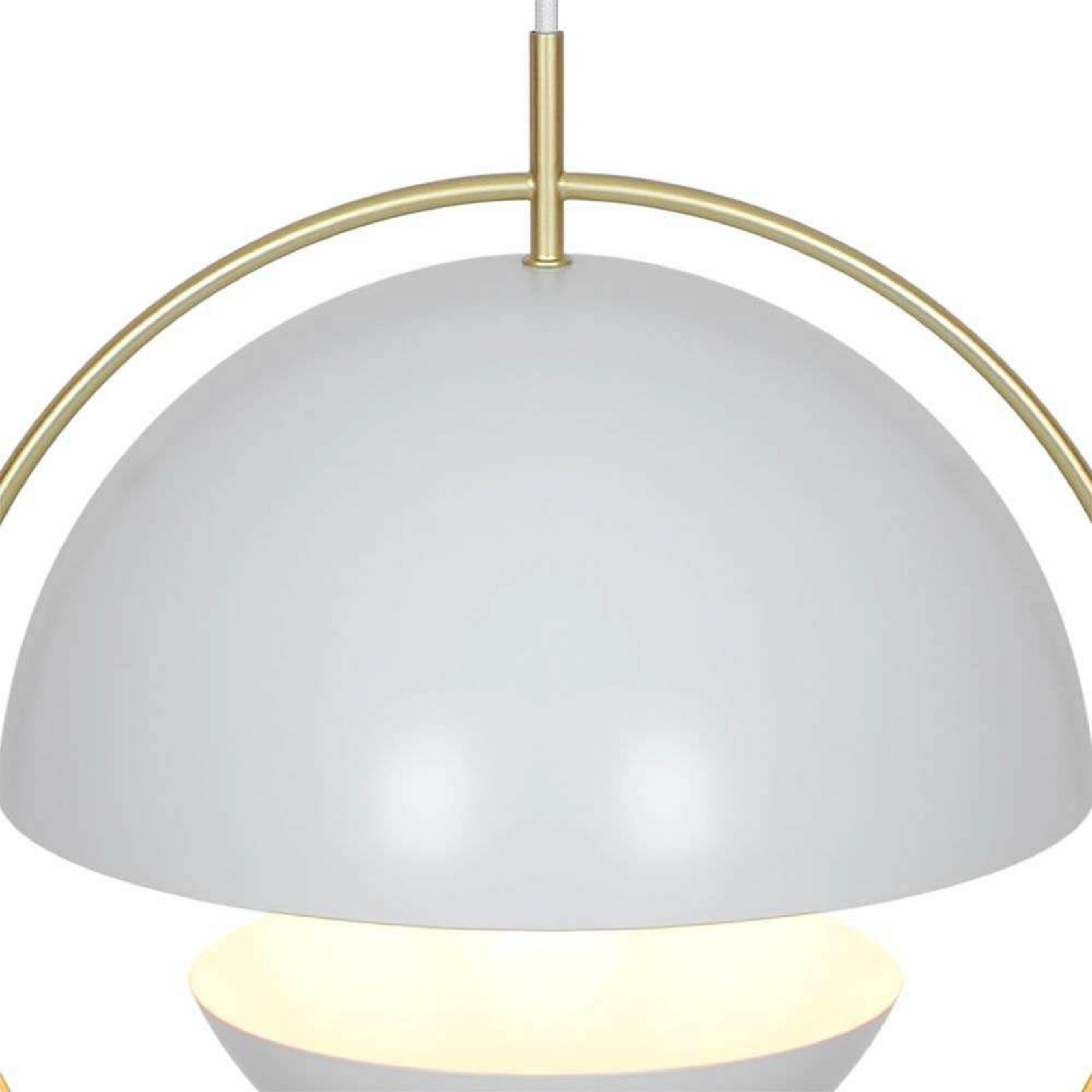 Pendelleuchte Tavia, weiß, Ø 33 cm, Metall