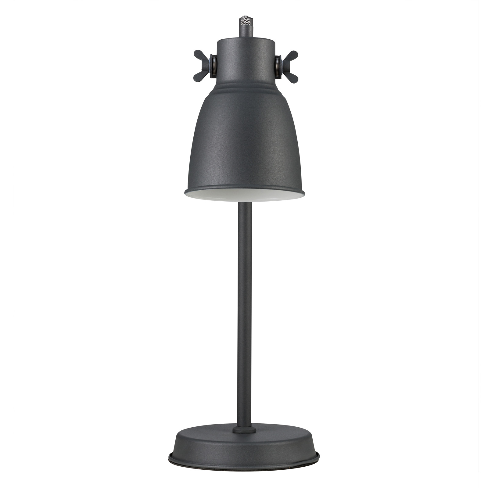 Stolná lampa Adrian z kovu, čierna