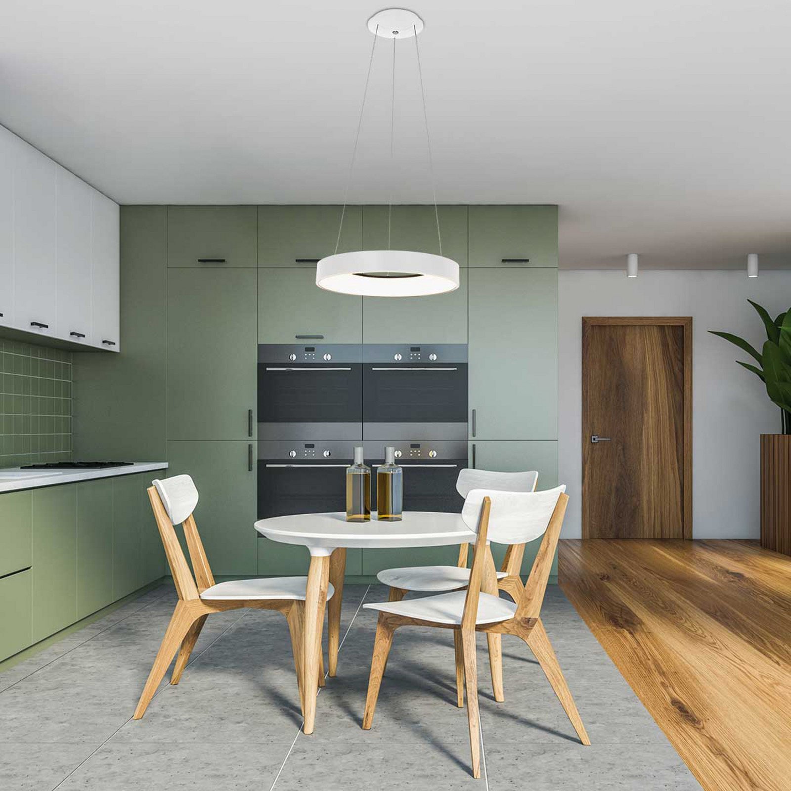 Steinhauer Ringlede lampă suspendată LED Ø 48 cm alb - Camera de zi / sufragerie - modern - Metal
