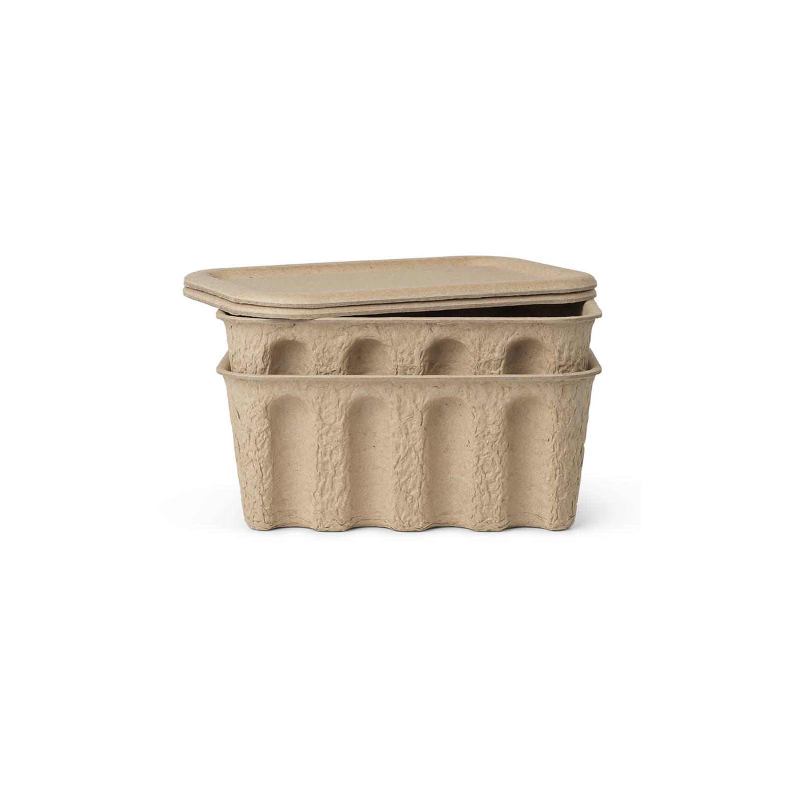 ferm LIVING Aufbewahrungsbox Paper Pulp, 28 x 18 cm, 2er-Set günstig online kaufen