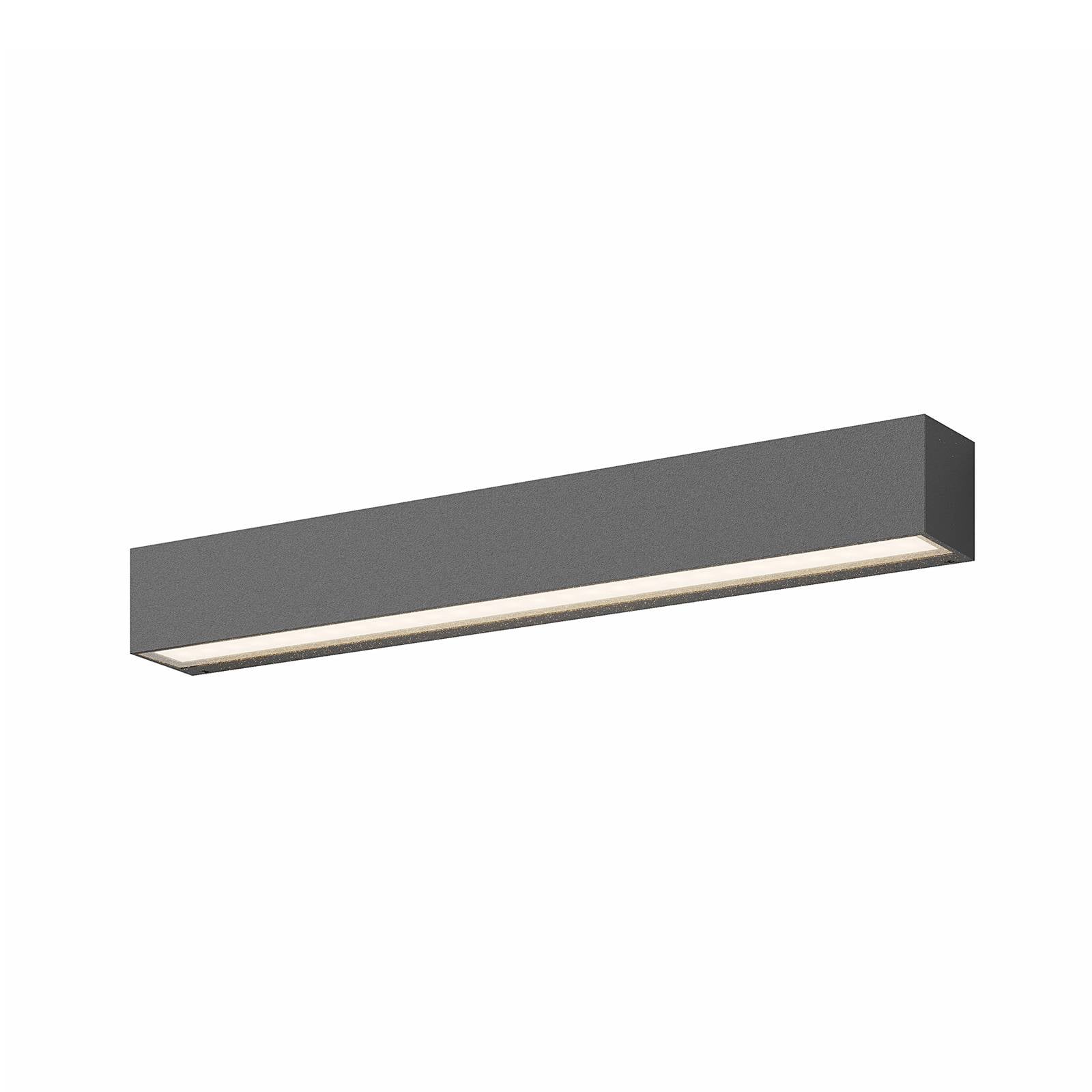 Lucande LED-Wandleuchte Lengo, 50cm anthrazit, up/down 3000K